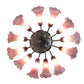 Meyda Lighting Tiffany Pond Lily 24" 12-Light Mahogany Bronze Chandelier With Cranberry Red Shade Glass