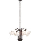 Meyda Lighting Tiffany Pond Lily 24" 12-Light Mahogany Bronze Chandelier With White Shade Glass