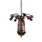 Meyda Lighting Tiffany Pond Lily 24" 12-Light Mahogany Bronze Chandelier With White Shade Glass