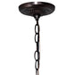 Meyda Lighting Tiffany Pond Lily 24" 7-Light Mahogany Bronze Chandelier With Amber & Green Shade Glass