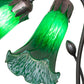 Meyda Lighting Tiffany Pond Lily 24" 7-Light Mahogany Bronze Chandelier With Green Shade Glass