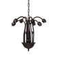 Meyda Lighting Tiffany Pond Lily 24" 7-Light Mahogany Bronze Chandelier With Green Shade Glass