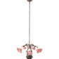 Meyda Lighting Tiffany Pond Lily 24" 7-Light Mahogany Bronze Chandelier With Lavender Shade Glass