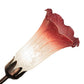Meyda Lighting Tiffany Pond Lily 24" 7-Light Mahogany Bronze Chandelier With Pink & White Shade Glass