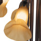 Meyda Lighting Tiffany Pond Lily 25" 10-Light Mahogany Bronze Table Lamp With Amber Shade Glass