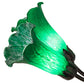 Meyda Lighting Tiffany Pond Lily 251578 24" 7-Light Mahogany Bronze Chandelier With Green Shade Glass
