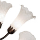 Meyda Lighting Tiffany Pond Lily 251580 24" 7-Light Mahogany Bronze Chandelier With White Shade Glass