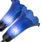 Meyda Lighting Tiffany Pond Lily 251581 24" 7-Light Mahogany Bronze Chandelier With Blue Shade Glass