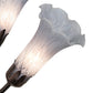 Meyda Lighting Tiffany Pond Lily 251587 24" 7-Light Mahogany Bronze Chandelier With Gray Shade Glass
