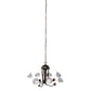 Meyda Lighting Tiffany Pond Lily 251587 24" 7-Light Mahogany Bronze Chandelier With Gray Shade Glass