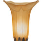 Meyda Lighting Tiffany Pond Lily 259392 15" Mahogany Bronze Nouveau Lady Accent Table Lamp With Amber Favrile Shade Glass