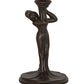 Meyda Lighting Tiffany Pond Lily 259392 15" Mahogany Bronze Nouveau Lady Accent Table Lamp With Amber Favrile Shade Glass