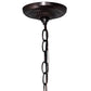Meyda Lighting Tiffany Pond Lily 26" 7-Light Mahogany Bronze Chandelier With Gray Shade Glass