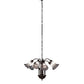 Meyda Lighting Tiffany Pond Lily 26" 7-Light Mahogany Bronze Chandelier With Gray Shade Glass