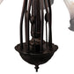 Meyda Lighting Tiffany Pond Lily 26" 7-Light Mahogany Bronze Chandelier With Gray Shade Glass