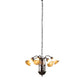 Meyda Lighting Tiffany Pond Lily 26" 7-Light Mahogany Bronze Chandelier With Yellow & Beige Shade Glass