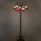 Meyda Lighting Tiffany Pond Lily 262113 61" 12-Light Bronze Floor Lamp With Pink & White Shade Glass