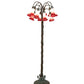 Meyda Lighting Tiffany Pond Lily 262113 61" 12-Light Bronze Floor Lamp With Pink & White Shade Glass