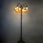 Meyda Lighting Tiffany Pond Lily 262122 61" 12-Light Bronze Floor Lamp With Amber Shade Glass