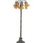 Meyda Lighting Tiffany Pond Lily 262122 61" 12-Light Bronze Floor Lamp With Amber Shade Glass