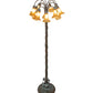 Meyda Lighting Tiffany Pond Lily 262122 61" 12-Light Bronze Floor Lamp With Amber Shade Glass