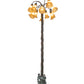 Meyda Lighting Tiffany Pond Lily 262122 61" 12-Light Bronze Floor Lamp With Amber Shade Glass