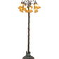 Meyda Lighting Tiffany Pond Lily 262122 61" 12-Light Bronze Floor Lamp With Amber Shade Glass