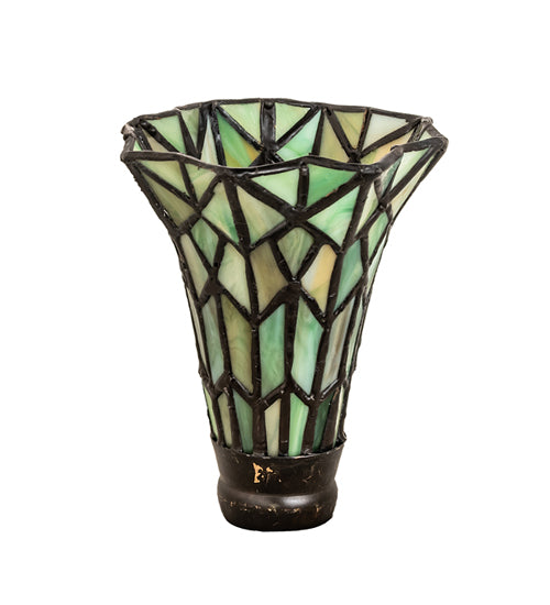 Meyda Lighting Tiffany Pond Lily 4" Green Stained Shade Glass