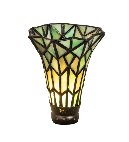 Meyda Lighting Tiffany Pond Lily 4" Green Stained Shade Glass
