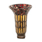 Meyda Lighting Tiffany Pond Lily 4" Honey Wispy & Red Shade Glass