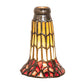 Meyda Lighting Tiffany Pond Lily 4" Honey Wispy & Red Shade Glass