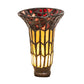 Meyda Lighting Tiffany Pond Lily 4" Honey Wispy & Red Shade Glass
