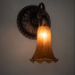 Meyda Lighting Tiffany Pond Lily 5" Mahogany Bronze Wall Sconce With Amber Shade Glass