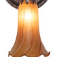 Meyda Lighting Tiffany Pond Lily 5" Mahogany Bronze Wall Sconce With Amber Shade Glass