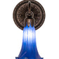 Meyda Lighting Tiffany Pond Lily 5" Mahogany Bronze Wall Sconce With Blue Shade Glass