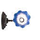 Meyda Lighting Tiffany Pond Lily 5" Mahogany Bronze Wall Sconce With Blue Shade Glass