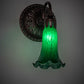 Meyda Lighting Tiffany Pond Lily 5" Mahogany Bronze Wall Sconce With Green Shade Glass