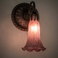 Meyda Lighting Tiffany Pond Lily 5" Mahogany Bronze Wall Sconce With Lavender Shade Glass