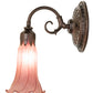 Meyda Lighting Tiffany Pond Lily 5" Mahogany Bronze Wall Sconce With Lavender Shade Glass