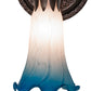 Meyda Lighting Tiffany Pond Lily 5" Mahogany Bronze Wall Sconce With Pink & Blue Shade Glass