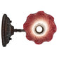 Meyda Lighting Tiffany Pond Lily 5" Mahogany Bronze Wall Sconce With Pink & White Shade Glass