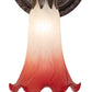 Meyda Lighting Tiffany Pond Lily 5" Mahogany Bronze Wall Sconce With Pink & White Shade Glass