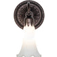 Meyda Lighting Tiffany Pond Lily 5" Mahogany Bronze Wall Sconce With White Shade Glass