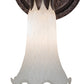 Meyda Lighting Tiffany Pond Lily 5" Mahogany Bronze Wall Sconce With White Shade Glass