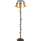 Meyda Lighting Tiffany Pond Lily 58" 3-Light Mahogany Bronze Floor Lamp With Amber Shade Glass