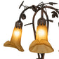 Meyda Lighting Tiffany Pond Lily 58" 3-Light Mahogany Bronze Floor Lamp With Amber Shade Glass