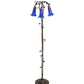 Meyda Lighting Tiffany Pond Lily 58" 3-Light Mahogany Bronze Floor Lamp With Blue Shade Glass