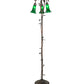 Meyda Lighting Tiffany Pond Lily 58" 3-Light Mahogany Bronze Floor Lamp With Green Shade Glass