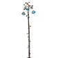 Meyda Lighting Tiffany Pond Lily 58" 3-Light Mahogany Bronze Floor Lamp With Pink & Blue Shade Glass