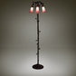 Meyda Lighting Tiffany Pond Lily 58" 3-Light Mahogany Bronze Floor Lamp With Pink Shade Glass